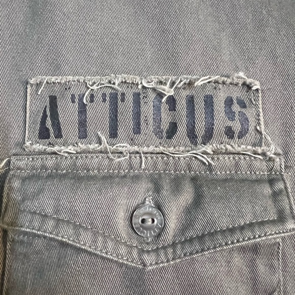Vintage Atticus Army green button down shirt SMALL early 2000s emo - Picture 3 of 6